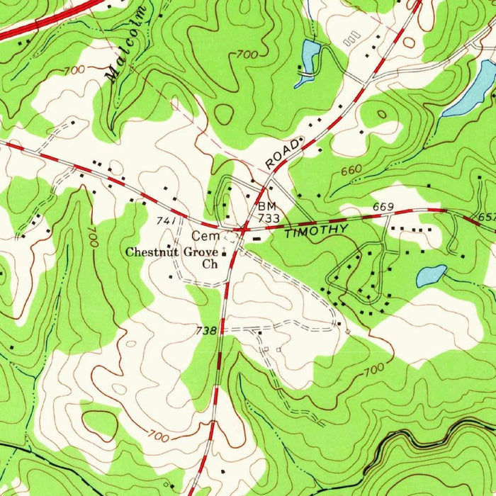 Old Map of Athens, Georgia by USGS, 1964 – University of Georgia & Oconee River