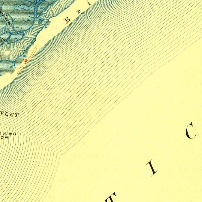 Old Map of Atlantic City, New Jersey by USGS, 1894 – Absecon Island & Egg Harbor
