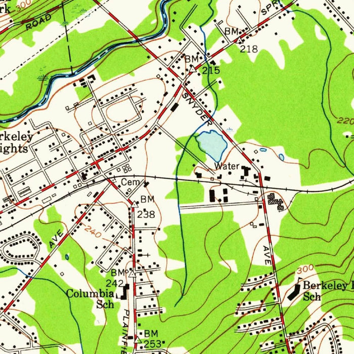Old Map of Chatham, New Jersey by USGS, 1955 – New Providence, Plainfield & Morris County