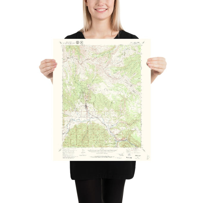Old Map of Creede, Colorado by USGS, 1959 – Rio Grande River & Wolf Creek Pass