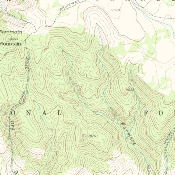 Old Map of Creede, Colorado by USGS, 1959 – Rio Grande River & Wolf Creek Pass