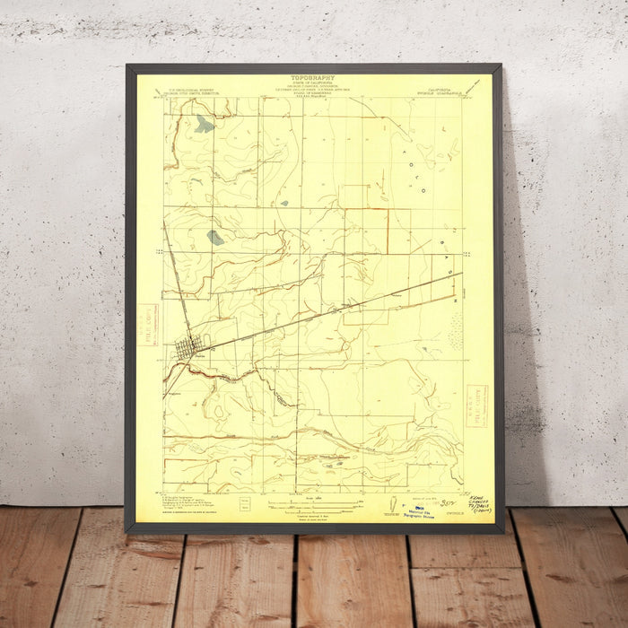 Old Map of Davis, California by USGS, 1915 – Yolo County & Putah Creek