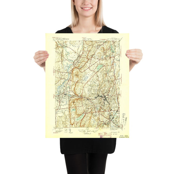 Old Map of Farmington, Connecticut by USGS, 1946 – New Britain & West Farmington