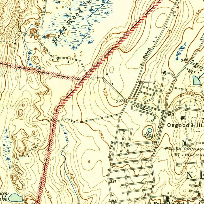 Old Map of Farmington, Connecticut by USGS, 1946 – New Britain & West Farmington