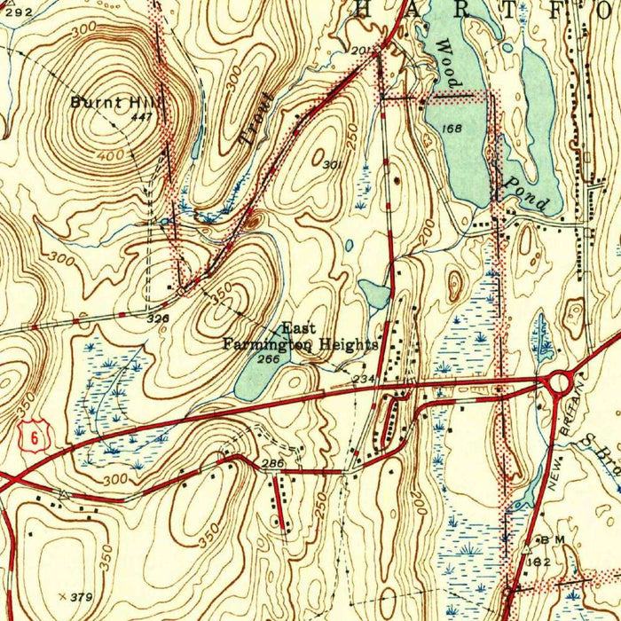 Old Map of Farmington, Connecticut by USGS, 1946 – New Britain & West Farmington