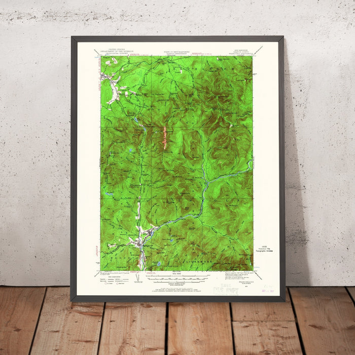 Old Map of Franconia, New Hampshire by USGS, 1929 – Lincoln, Franconia Notch & Mount Lafayette