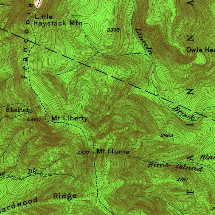 Old Map of Franconia, New Hampshire by USGS, 1929 – Lincoln, Franconia Notch & Mount Lafayette