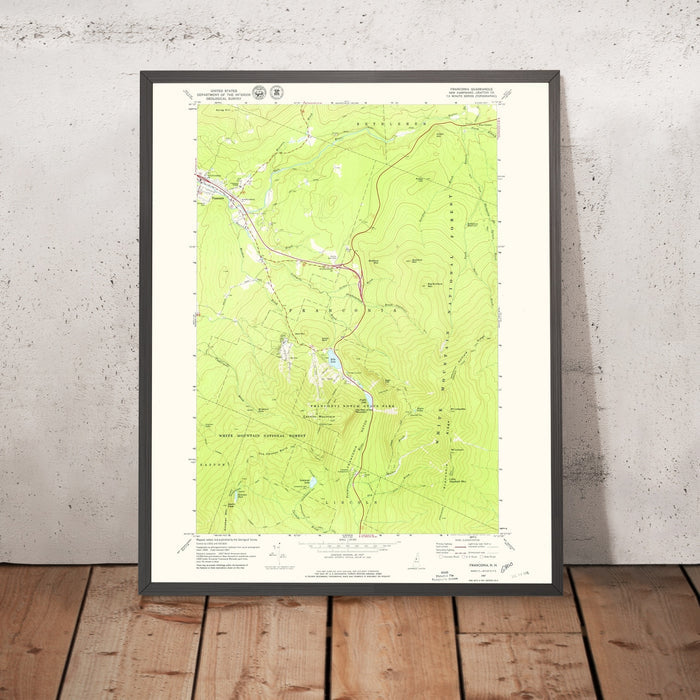 Old Map of Franconia, New Hampshire by USGS, 1967 – Franconia Notch & Cannon Mountain