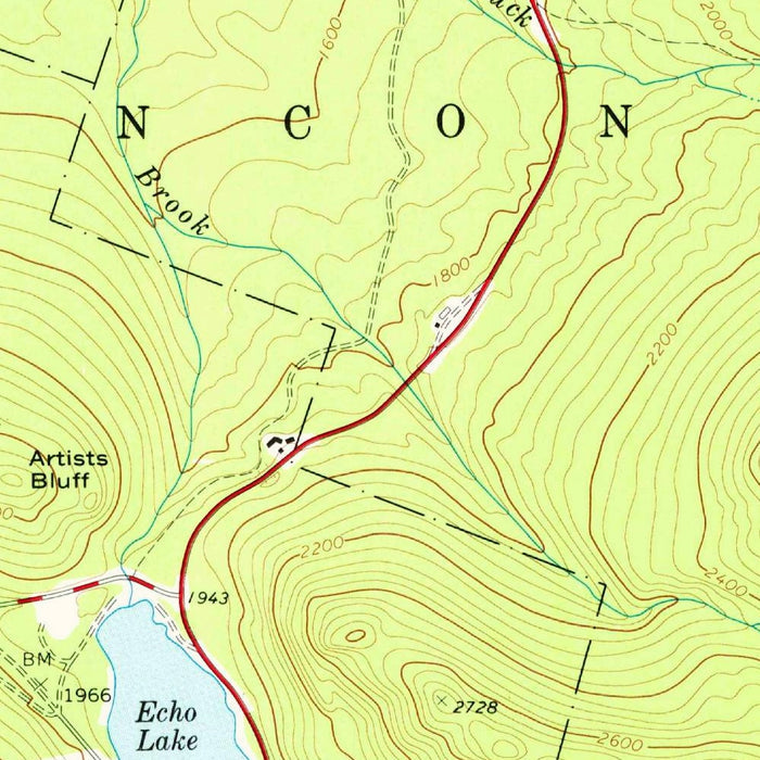 Old Map of Franconia, New Hampshire by USGS, 1967 – Franconia Notch & Cannon Mountain
