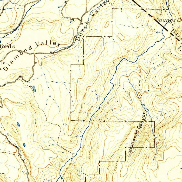 Old Map of Gardnerville, Nevada by USGS, 1893 – Minden, Genoa & Lake Tahoe