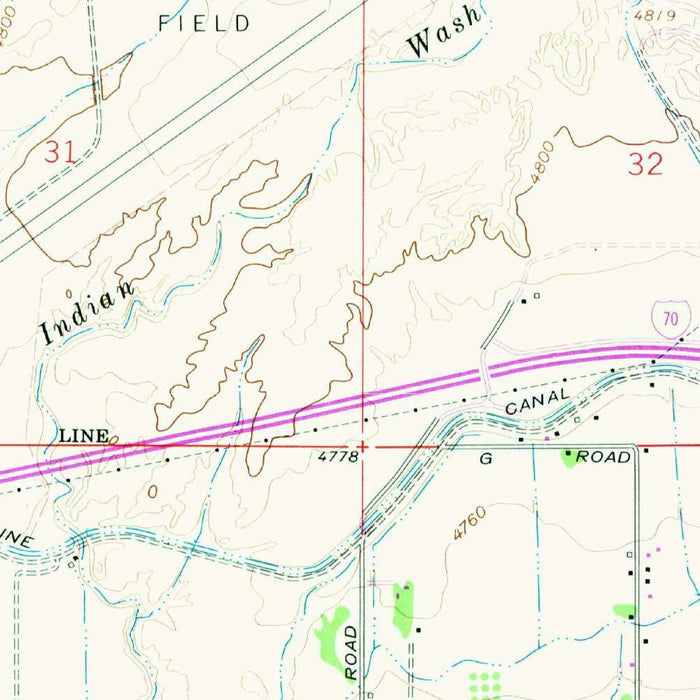 Old Map of Grand Junction, Colorado by USGS, 1962 – Colorado River, Gunnison River & Orchard Mesa