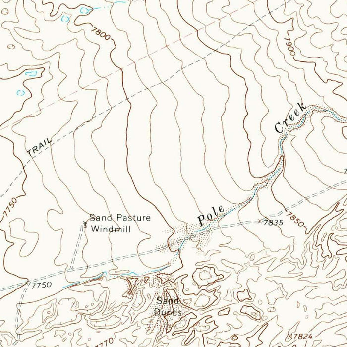 Old Map of Great Sand Dunes National Park, Colorado by USGS, 1967 – Sangre de Cristo Mountains & Medano Creek