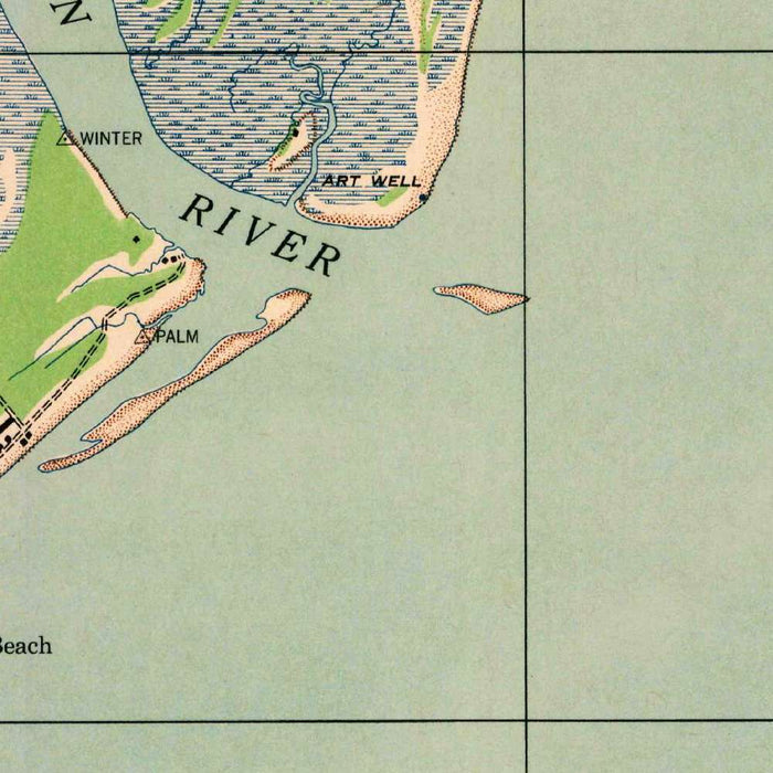 Old Map of Jekyll Island, Georgia by USGS, 1945 – Brunswick, St. Simons Island & Sea Island