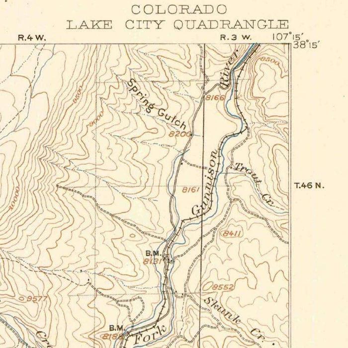 Old Map of Lake City, Colorado by USGS, 1905 – San Juan Mountains & Uncompahgre Peak