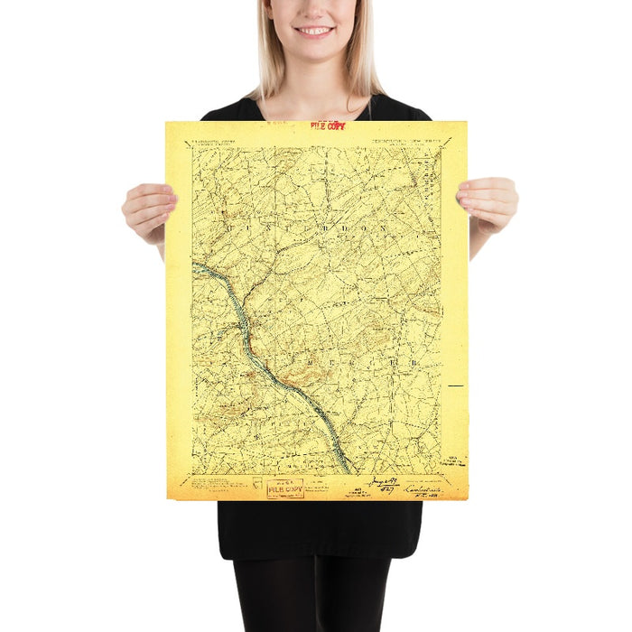 Old Map of Lambertville, New Jersey by USGS, 1894 – New Hope, Delaware River & Trenton
