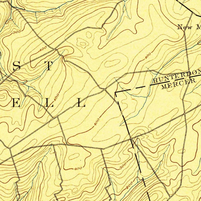 Old Map of Lambertville, New Jersey by USGS, 1894 – New Hope, Delaware River & Trenton