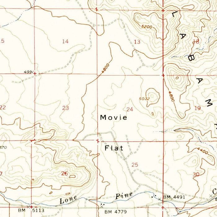 Old Map of Lone Pine, California by USGS, 1958 – Mount Whitney, Owens Lake & Manzanar