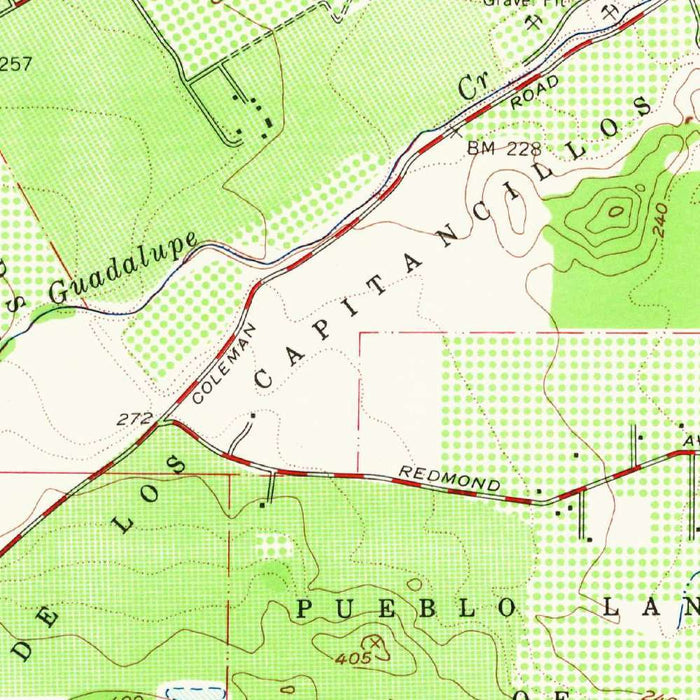 Old Map of Los Gatos, California by USGS, 1953 – Monte Sereno, Lexington Reservoir & Mount Umunhum