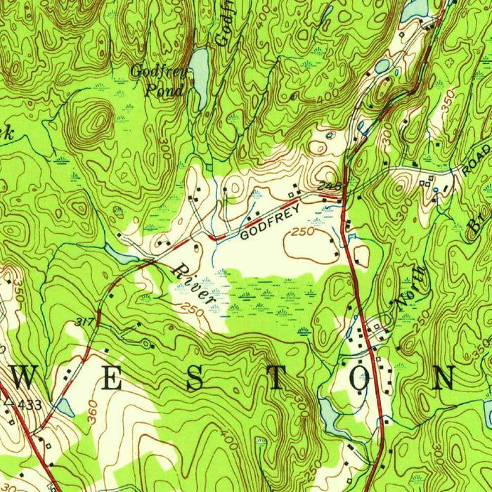 Old Map of New Canaan, Connecticut by USGS, 1951 – Norwalk, Stamford & Merritt Parkway
