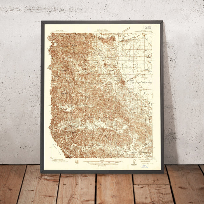 Old Map of Occidental, California by USGS, 1935 – Santa Rosa, Russian River & Bodega Bay