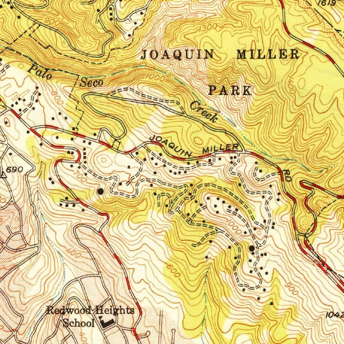 Old Map of Piedmont, California by USGS, 1949 – Oakland, San Francisco Bay & Grizzly Peak