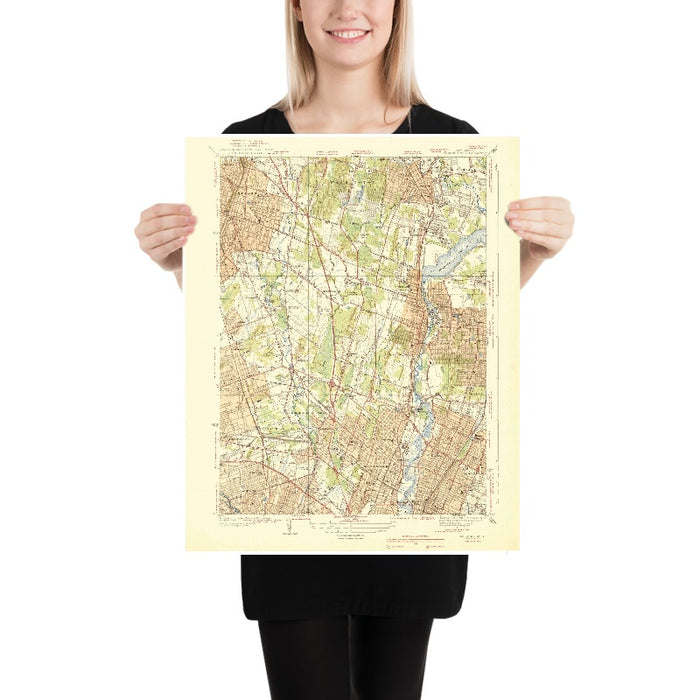 Old Map of Ridgewood, New Jersey by USGS, 1940 – Hackensack, Paramus & Glen Rock
