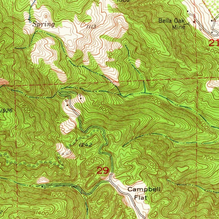 Old Map of Rutherford, California by USGS, 1951 – Oakville & Napa Valley Vineyards