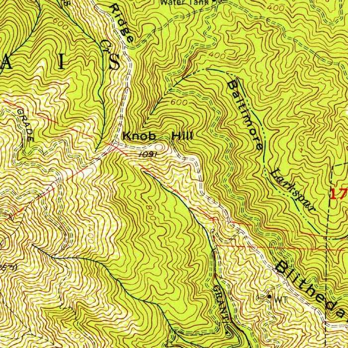 Old Map of San Anselmo, California by USGS, 1954 – San Rafael, Ross & Mount Tamalpais