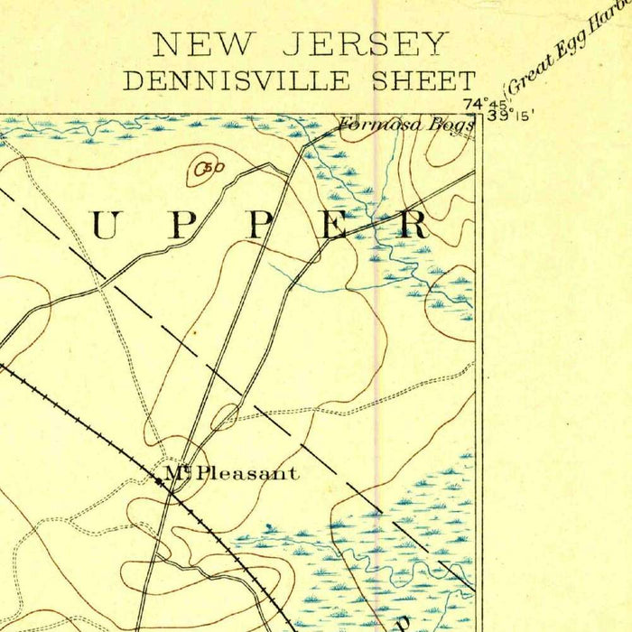 Old Map of Stone Harbor, New Jersey by USGS, 1894 – Dennisville, Great Sound & Delaware Bay