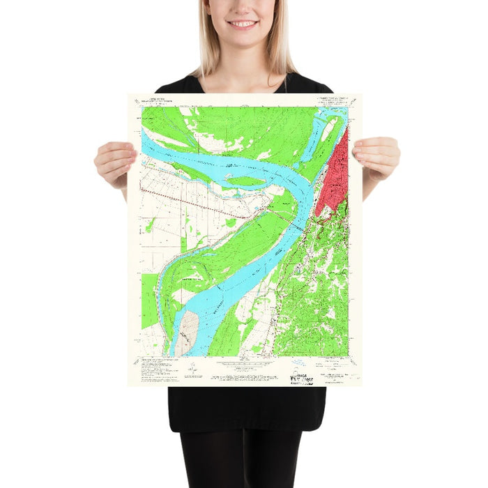 Old Map of Vicksburg, Mississippi by USGS, 1962 – Mississippi River & Kings Point