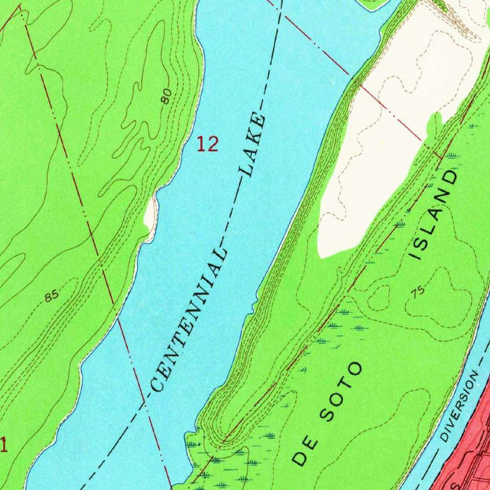 Old Map of Vicksburg, Mississippi by USGS, 1962 – Mississippi River & Kings Point