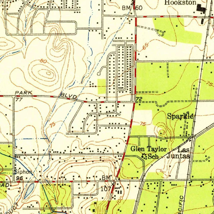 Old Map of Walnut Creek, California by USGS, 1947 – Lafayette, Concord & Mt. Diablo