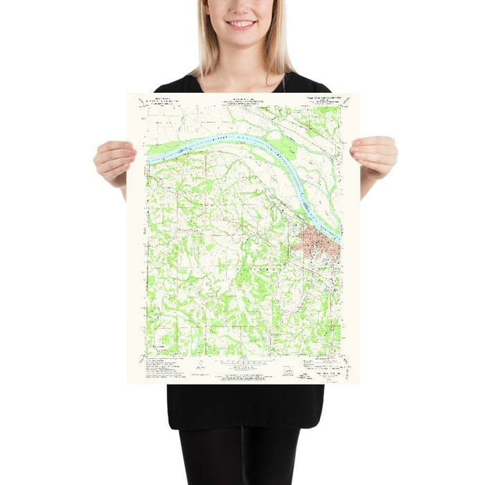 Old Map of Washington, Missouri by USGS, 1973 – Missouri River & Charrette Creek