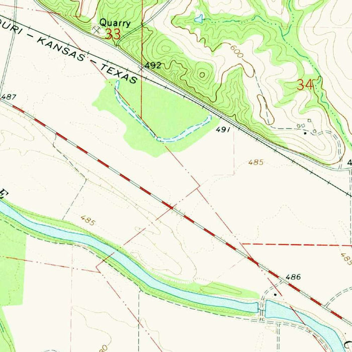 Old Map of Washington, Missouri by USGS, 1973 – Missouri River & Charrette Creek