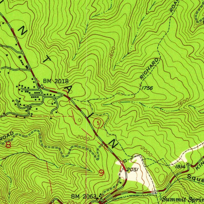 Old Map of Woodside, California by USGS, 1953 – Stanford University, Portola Valley & San Francisco Bay