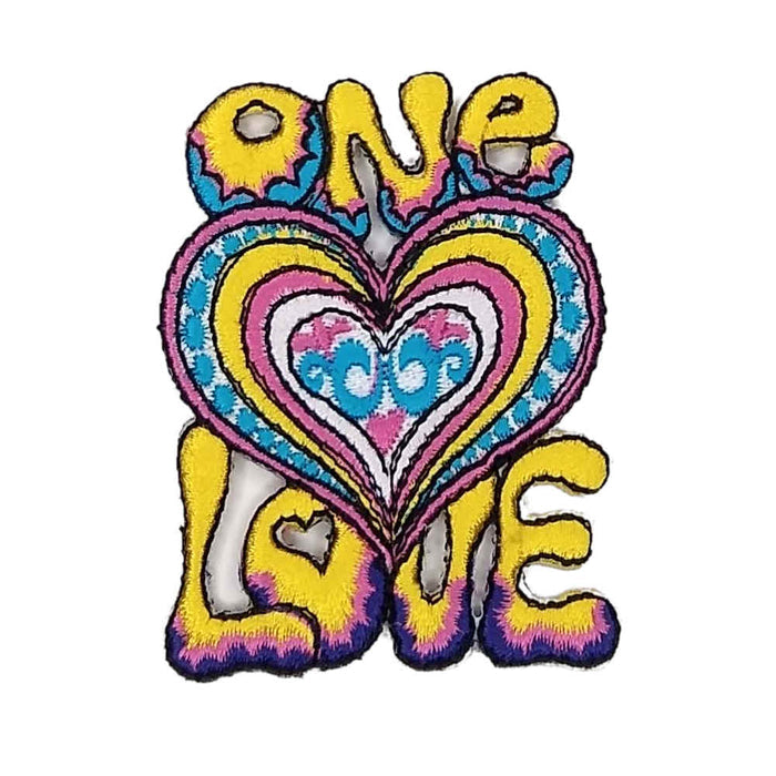 one love patch with heart