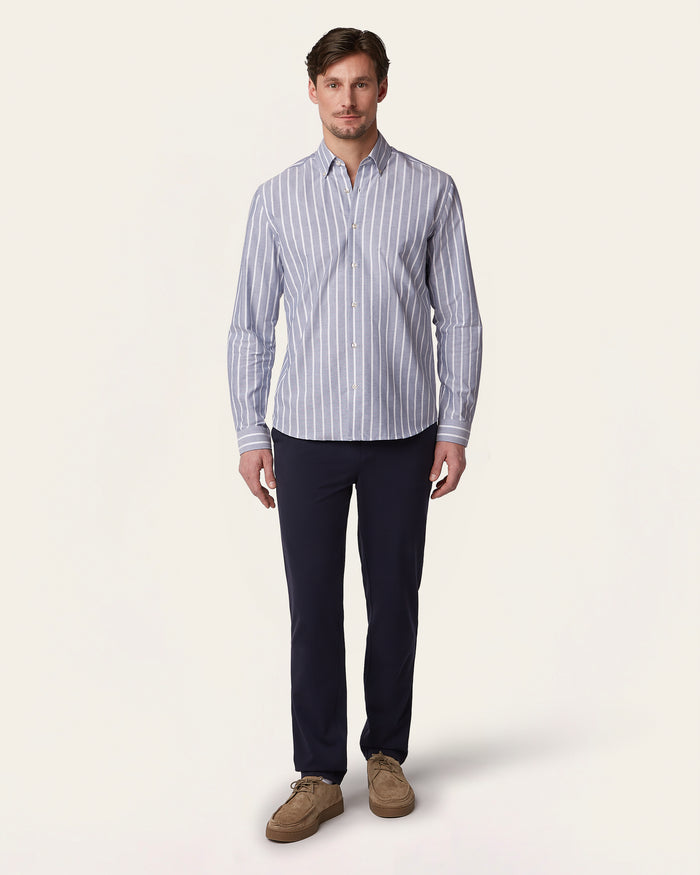 Oxford Shirt Teal / White Stripe