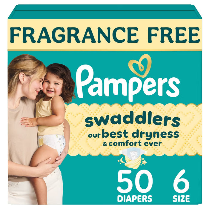 Pampers Swaddlers Sensitive Diapers, Size 6 - 50 Ct