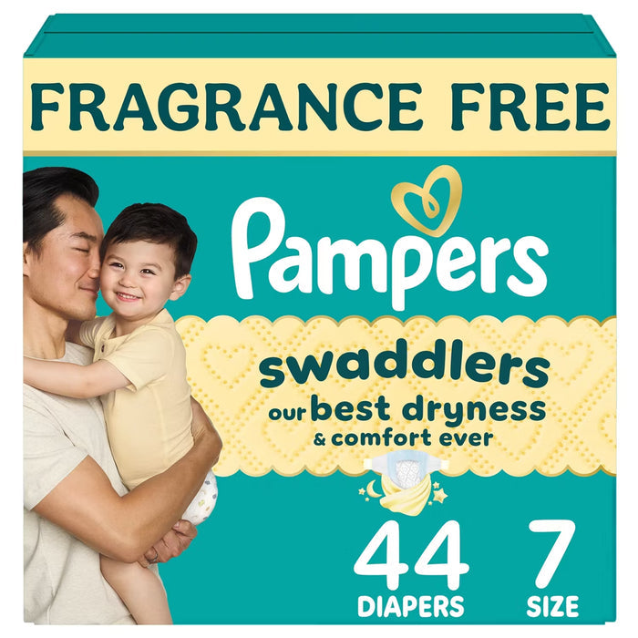 Pampers Swaddlers Sensitive Diapers, Size 7 - 44 Ct