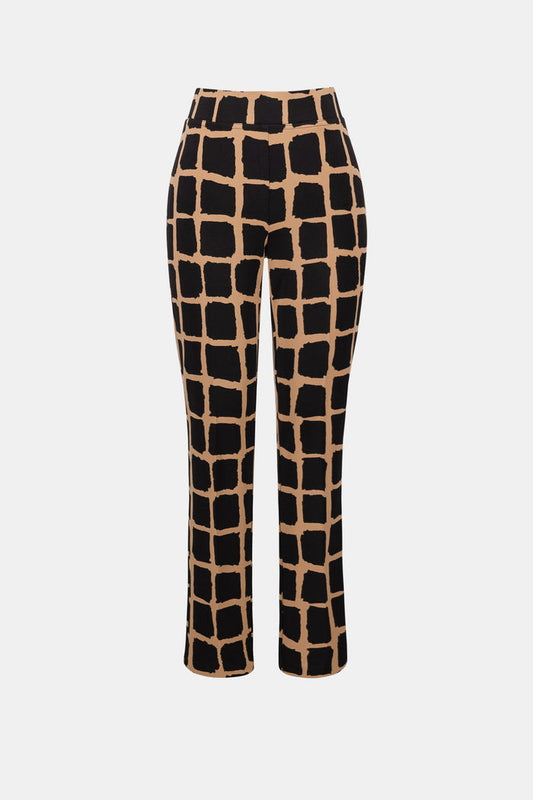 Pantalon à imprimé abstrait en tricot soyeux - Joseph Ribkoff
