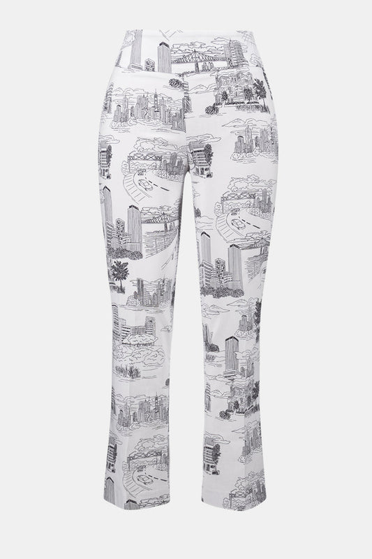 Pantalon coupe droite à enfiler à imprimé en millennium - Joseph Ribkoff