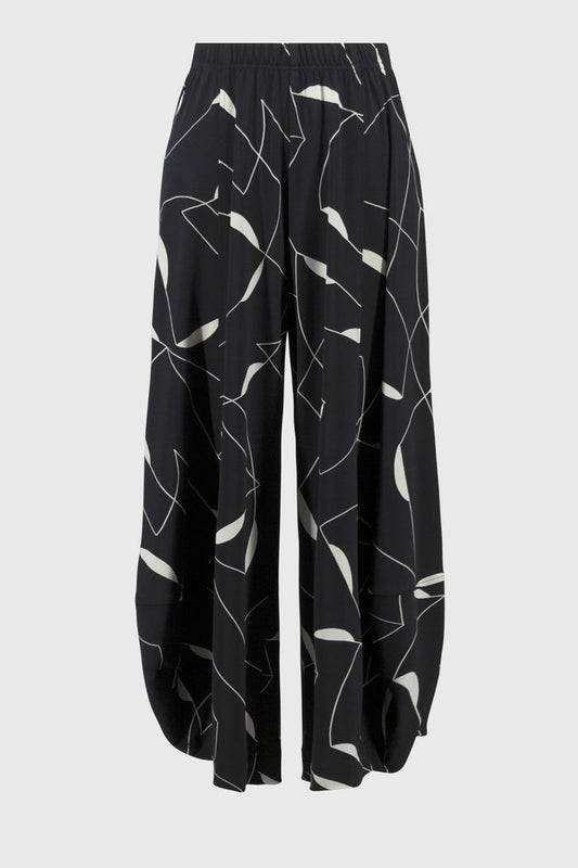 Pantalon Culotte Tricot Soyeux Imprimé Géométrique - Joseph Ribkoff