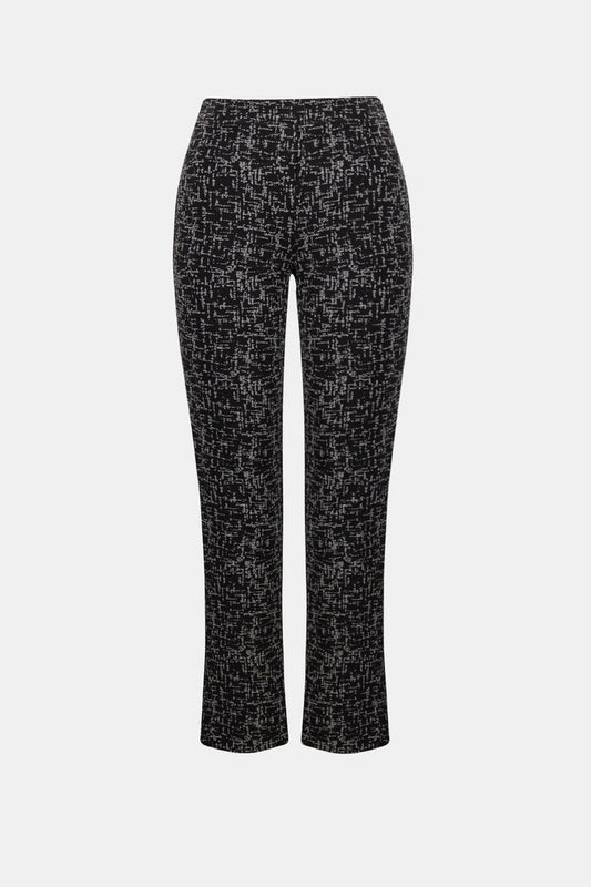 Pantalon droit à enfiler en jacquard abstrait - Joseph Ribkoff