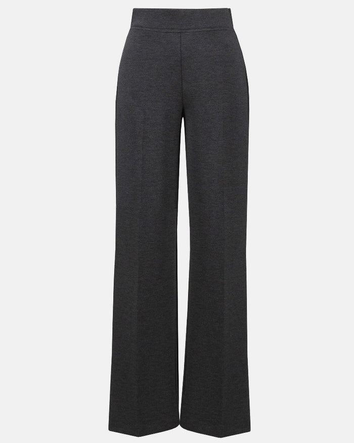 Pantalon large à enfiler en jersey scuba gris - Joseph Ribkoff