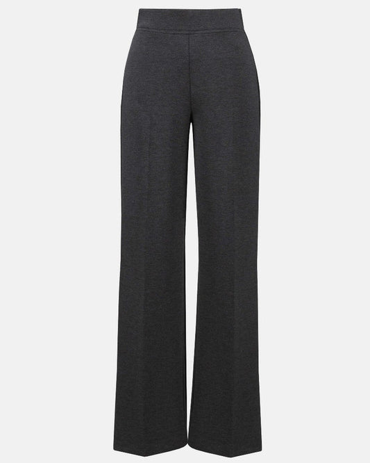 Pantalon large à enfiler en jersey scuba gris - Joseph Ribkoff