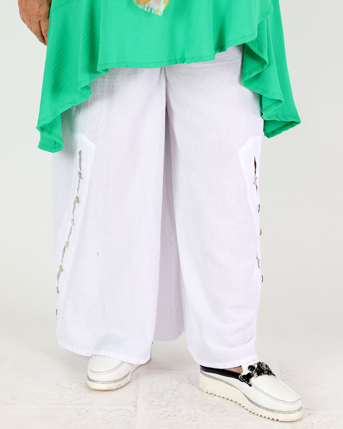 Pantalon Palazzo Dallas Blanc - Oh my Gauze!