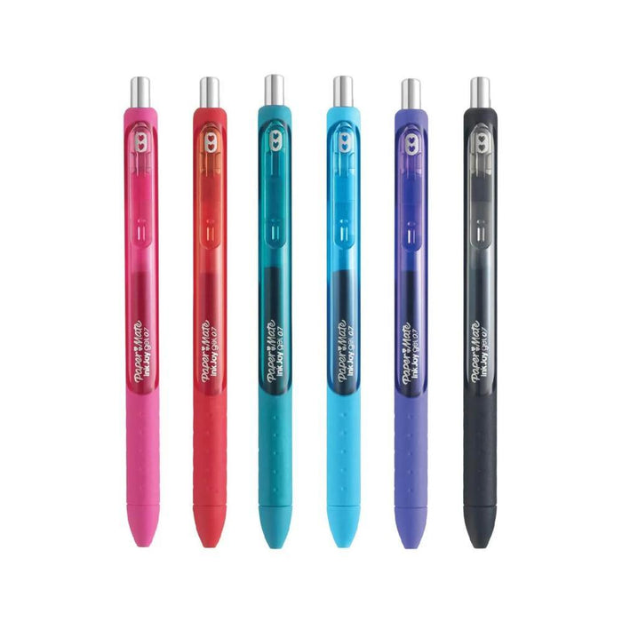 Paper Mate Inkjoy Gel Pens .7mm, 6 Ct each - Assorted- 6 Pack - OPEN BOX