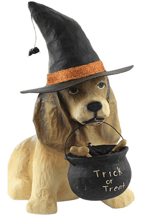 Papier Mache Dog Witch