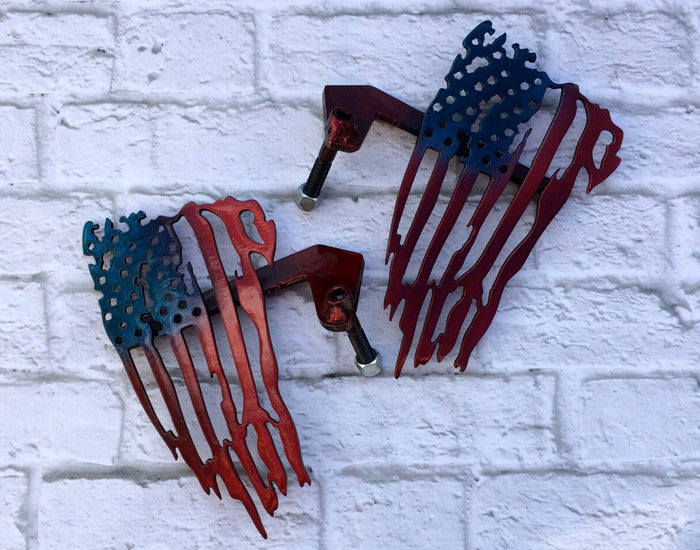 Patriotic American Flag Jeep Foot Pegs