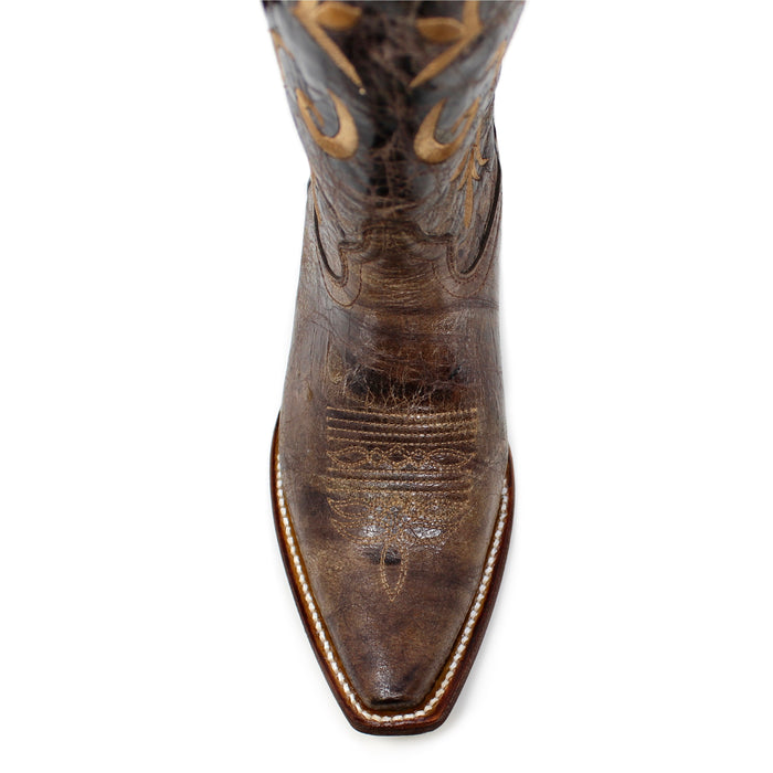 "Paulina" Artillero Cowgirl Boot - Crater Brown